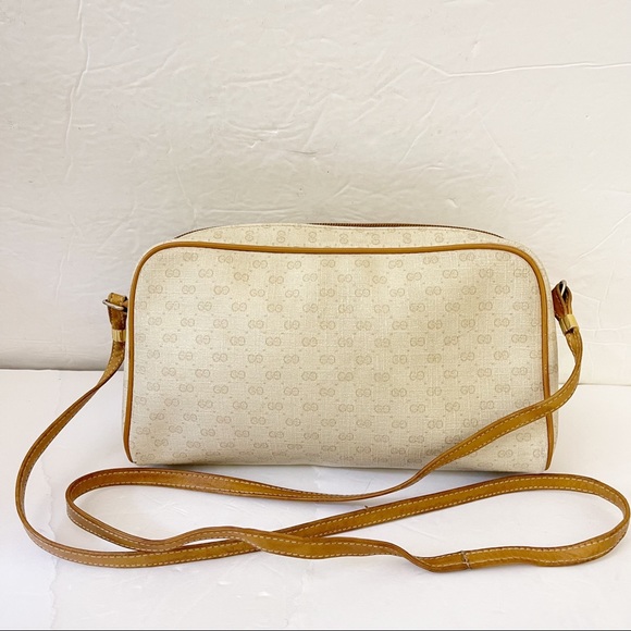 Gucci Handbags - Vintage Gucci GG Monogram Beige Crossbody Bag
